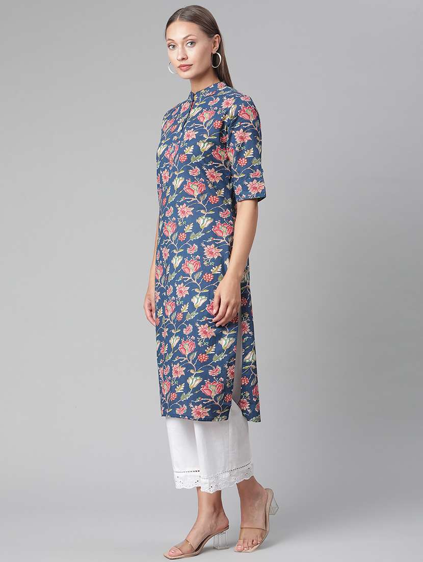 floral straight kurta - 17997502 -  Standard Image - 1