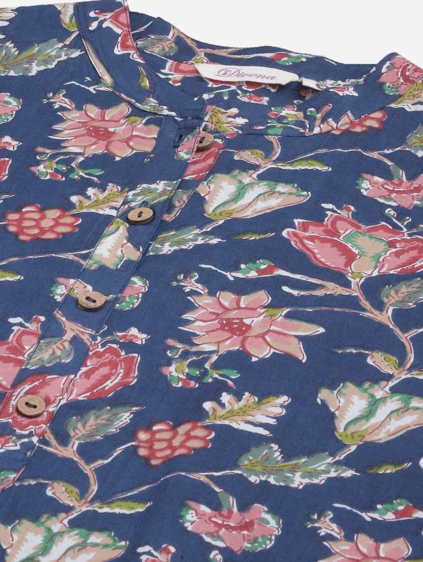 floral straight kurta - 17997502 -  Standard Image - 4
