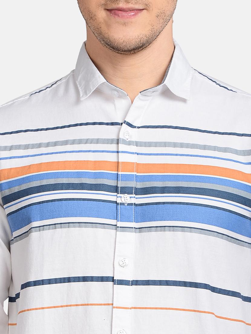 blue striped casual shirt - 17997829 - Standard Image - 4