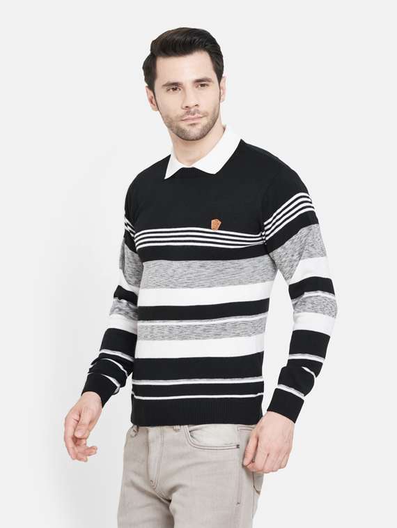 black striped pullover - 18000599 -  Standard Image - 1