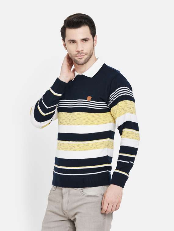 navy blue striped pullover - 18000600 -  Standard Image - 1