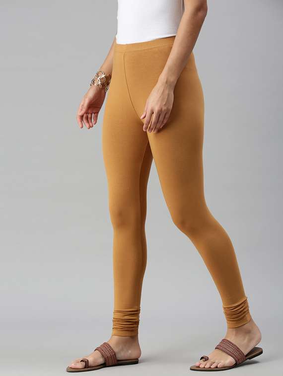 beige solid legging - 18000785 -  Standard Image - 1