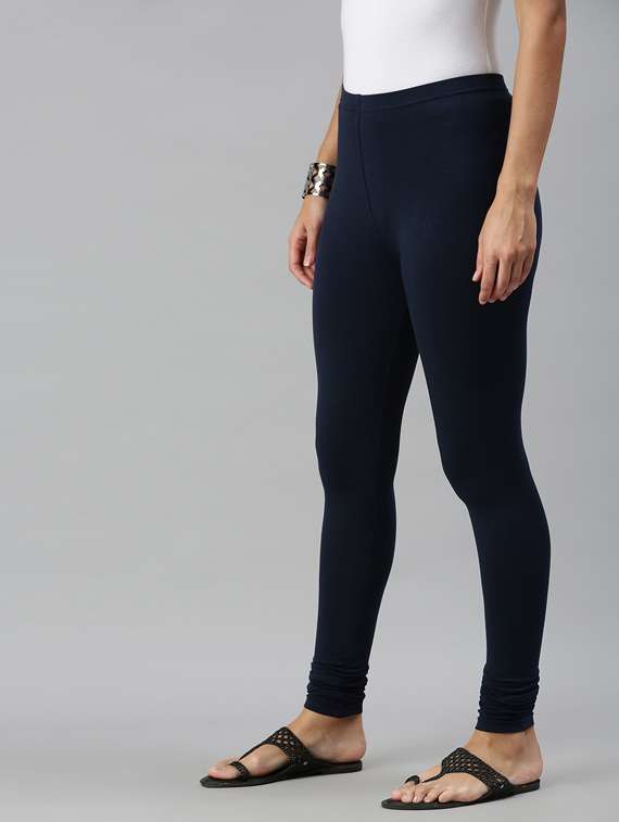 navy blue solid legging - 18000794 -  Standard Image - 1