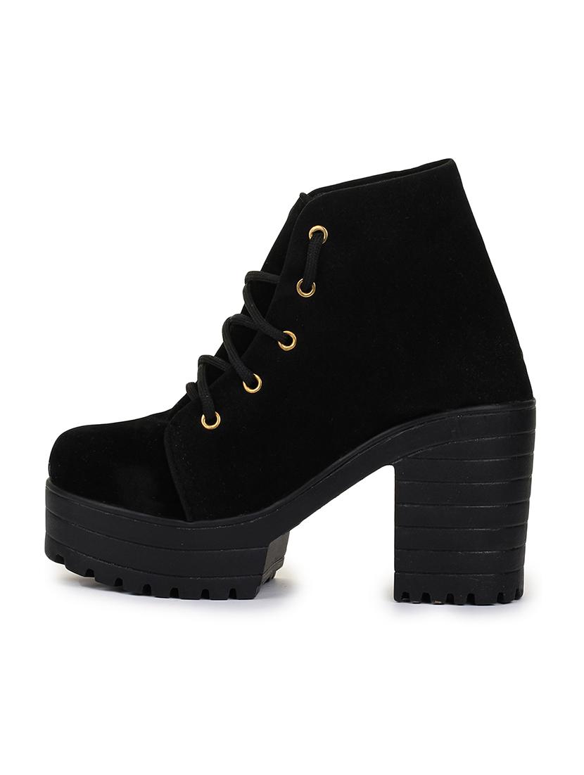 black lace up ankle  boot - 18002779 -  Standard Image - 1