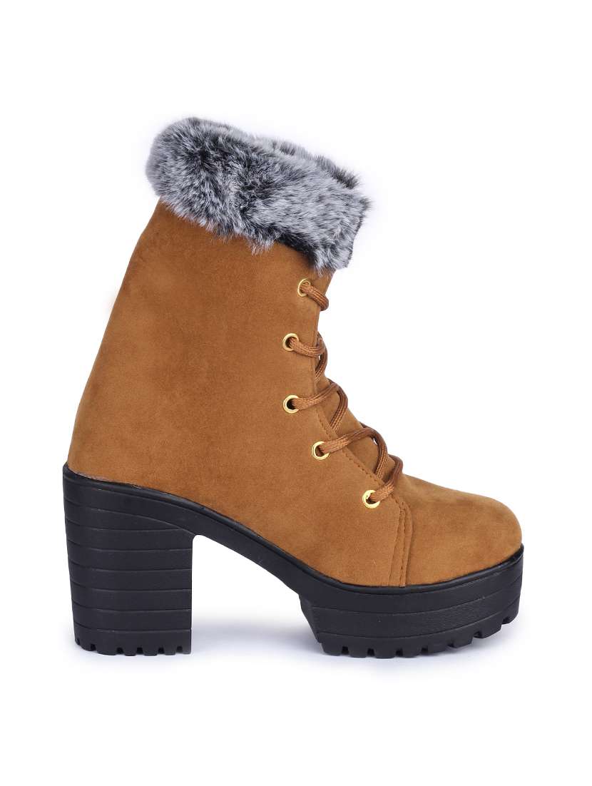 beige lace up ankle  boot - 18002784 -  Standard Image - 1