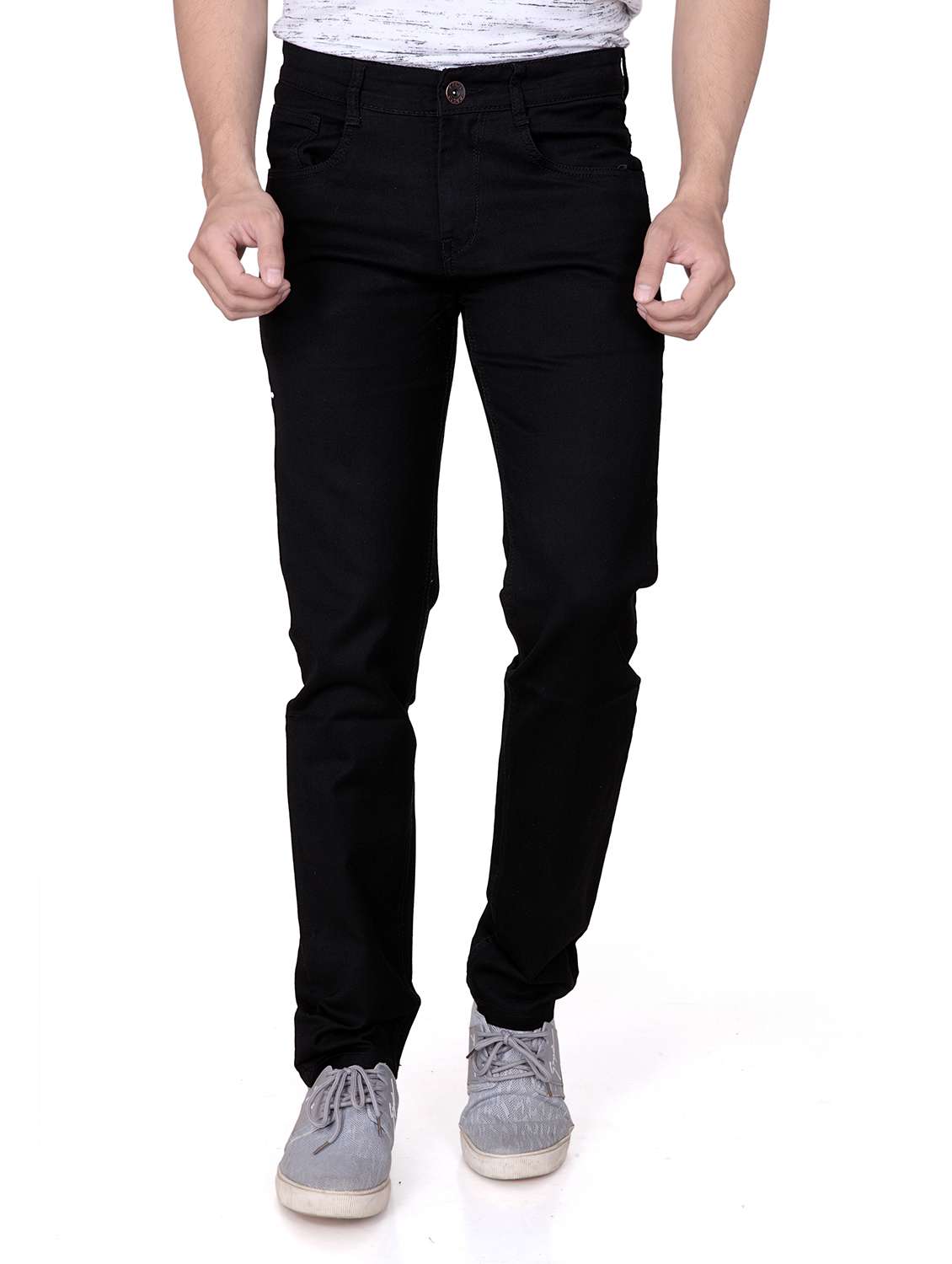 Mens Slim Fit Plain Jeans