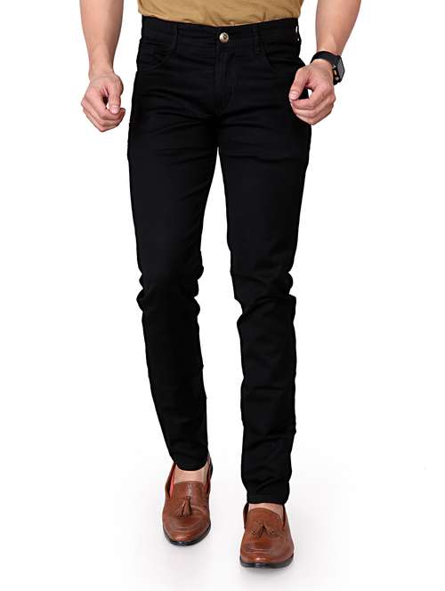 mens slim fit plain jeans - 18003478 - Standard Image - 0