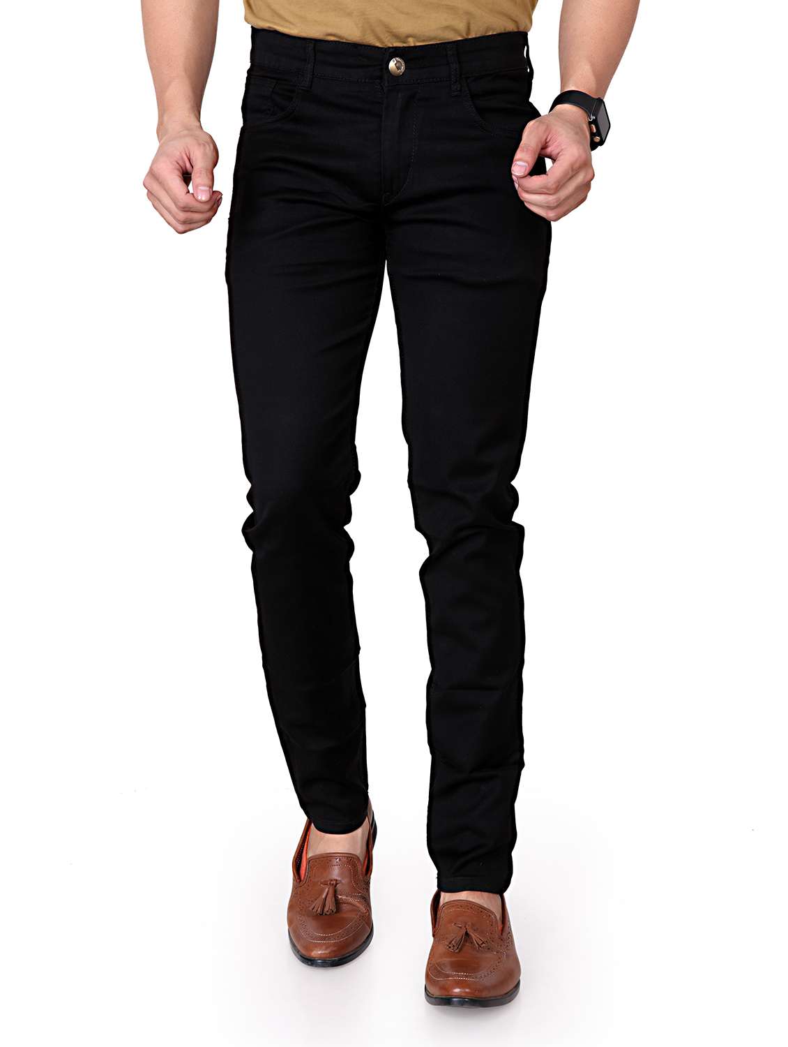 mens slim fit plain jeans