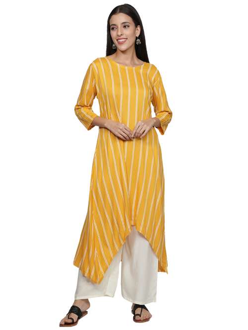 women's asymmetric kurta - 18005258 - Standard Image - 0