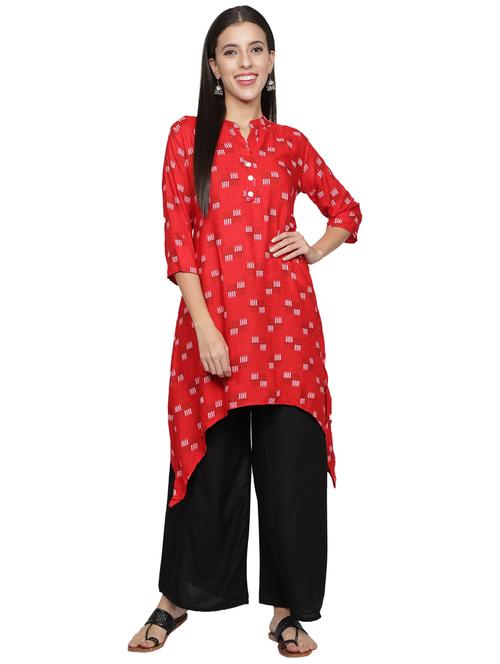 women's asymmetric kurta - 18005260 -  Standard Image - 0