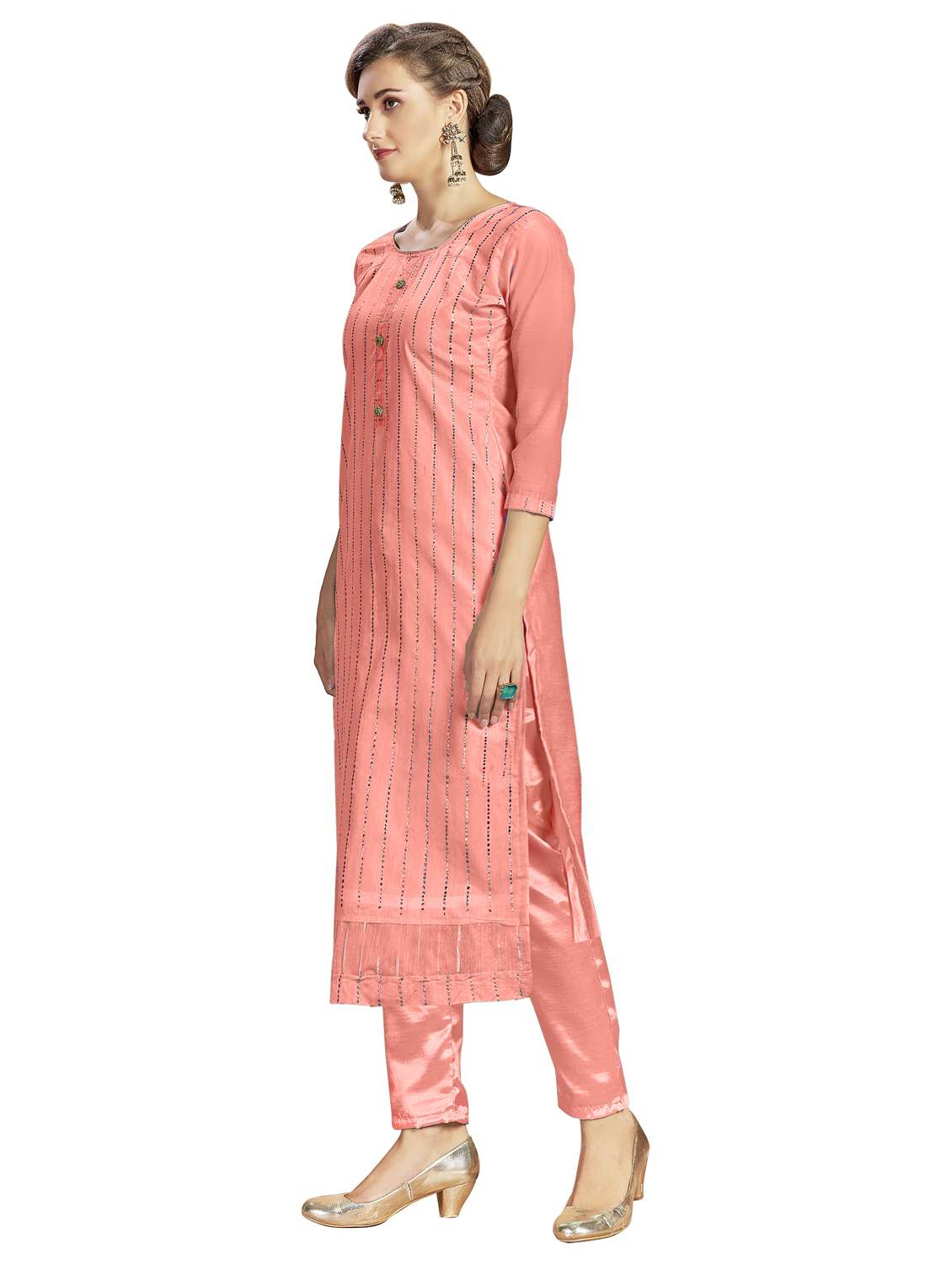 embroidered unstitched suit set  - 18005271 -  Standard Image - 1