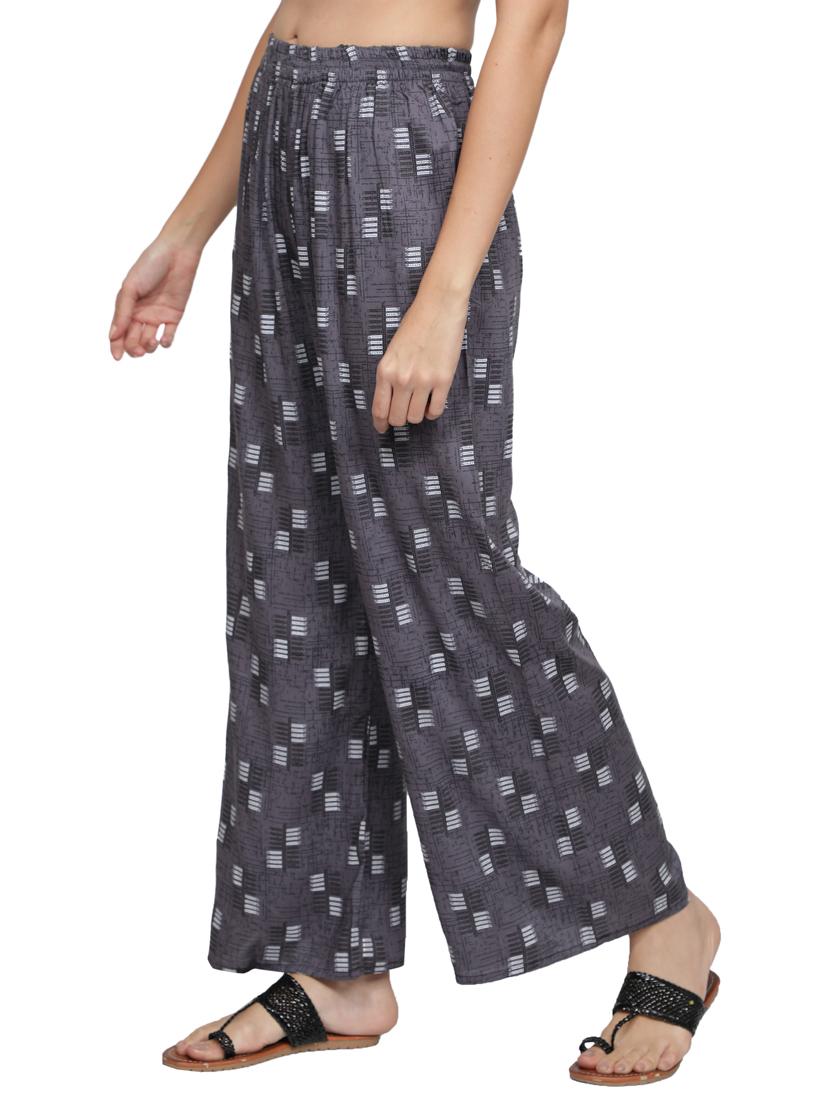 mid rise printed palazzo - 18005281 - Standard Image - 1