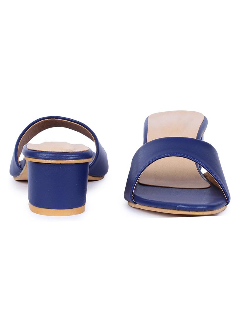 blue synthetic slip on sandals - 18005304 - Standard Image - 1
