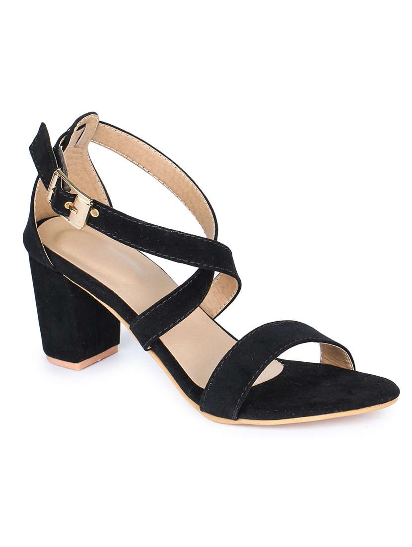 black synthetic closed back sandals - 18005341 -  Standard Image - 1