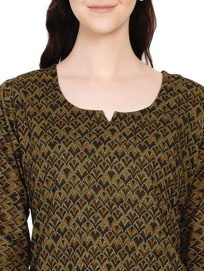 round neck printed nightwear pajama set  - 18005554 -  Standard Image - 4