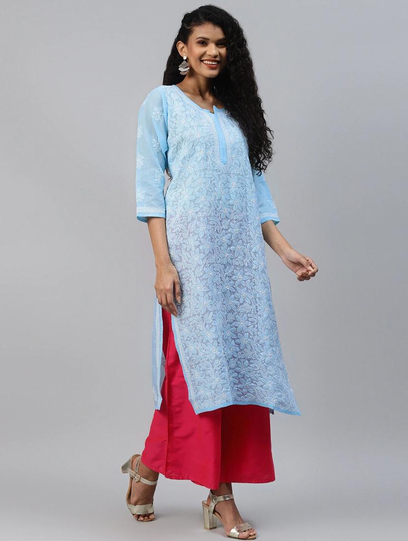 women's straight kurta - 18005560 - Standard Image - 1