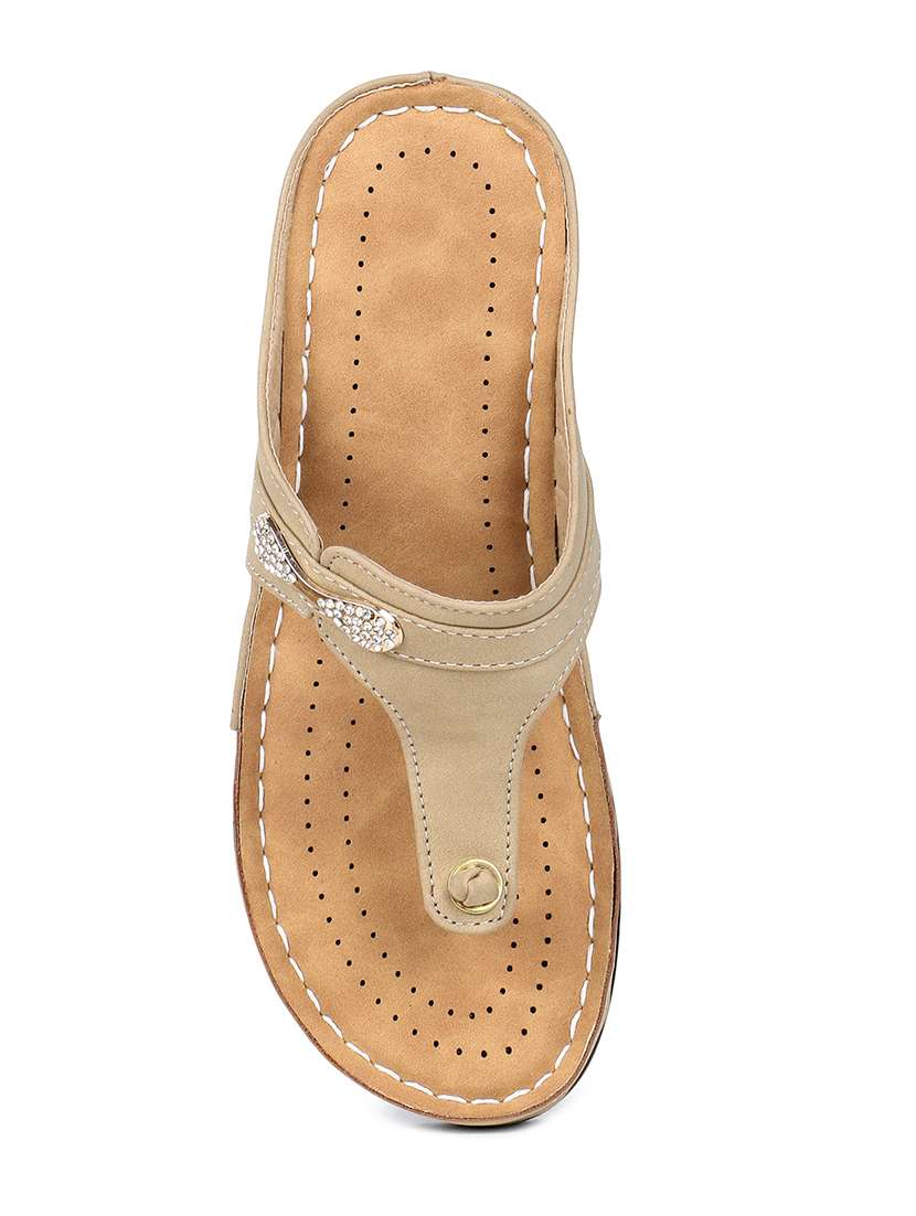 beige t-strap wedge - 18005799 -  Standard Image - 4