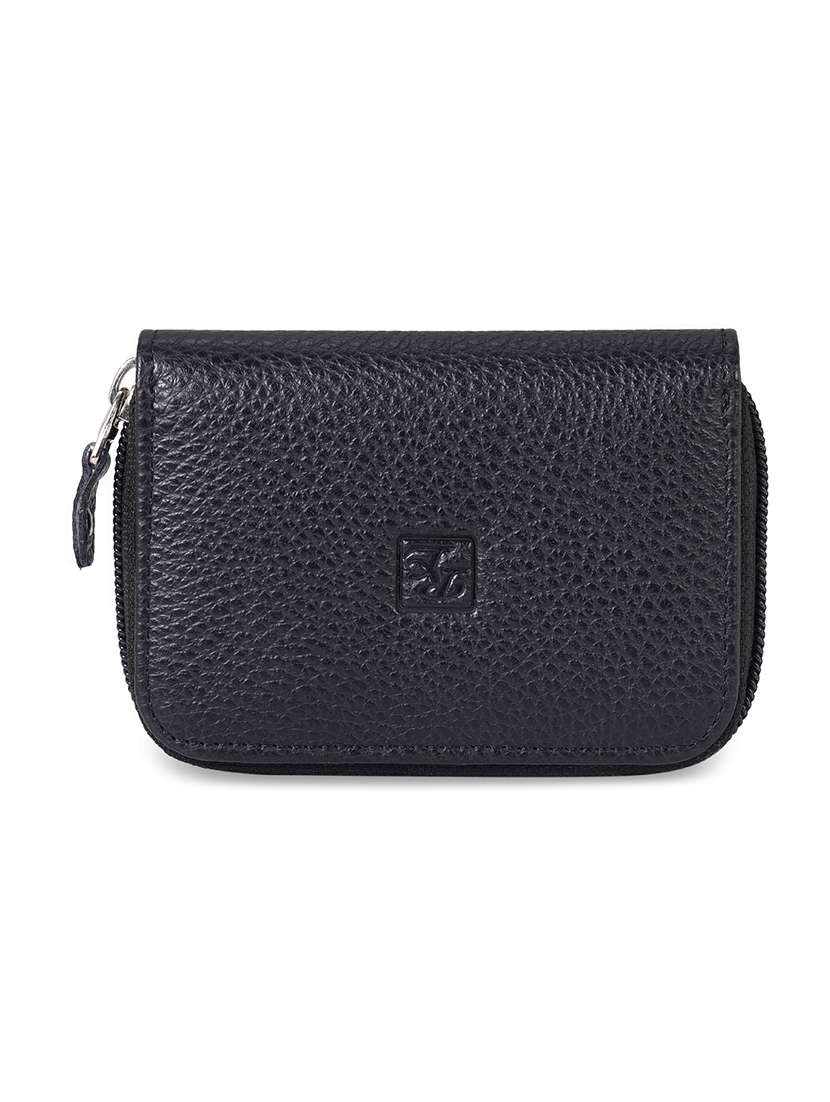 black leather card holder