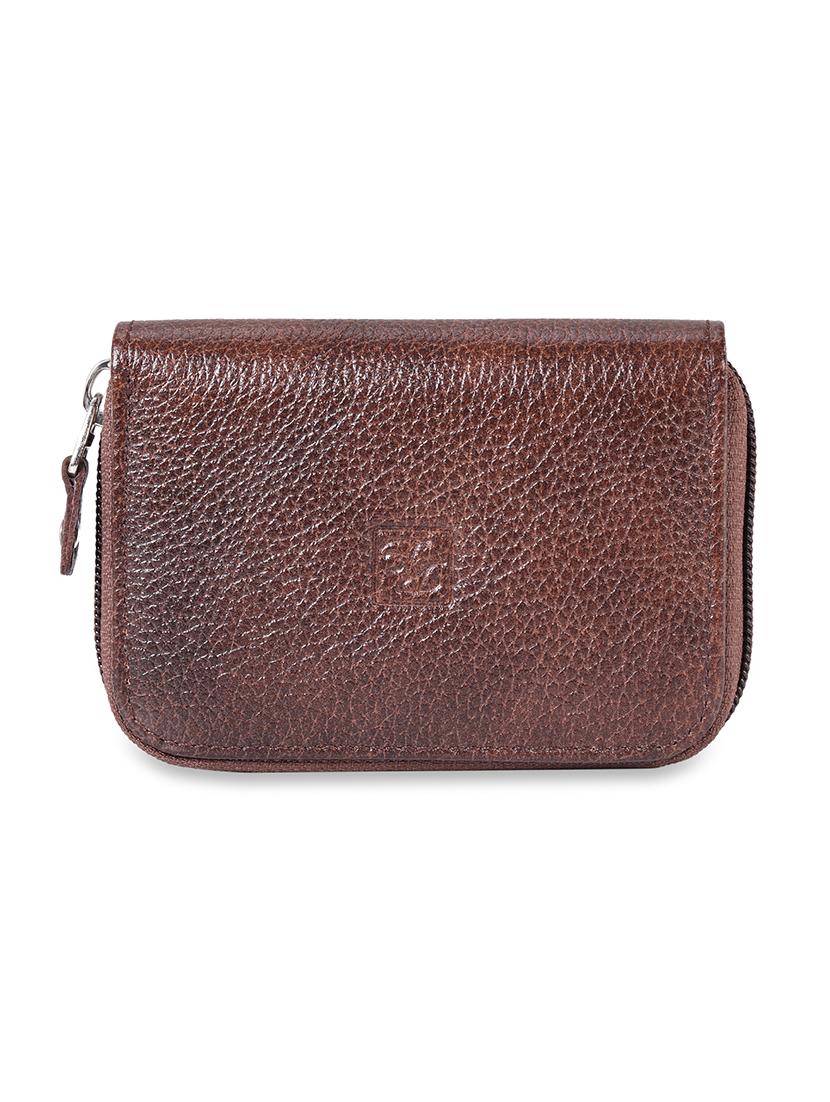 brown leather card holder - 18007226 - Zoom Image - 0
