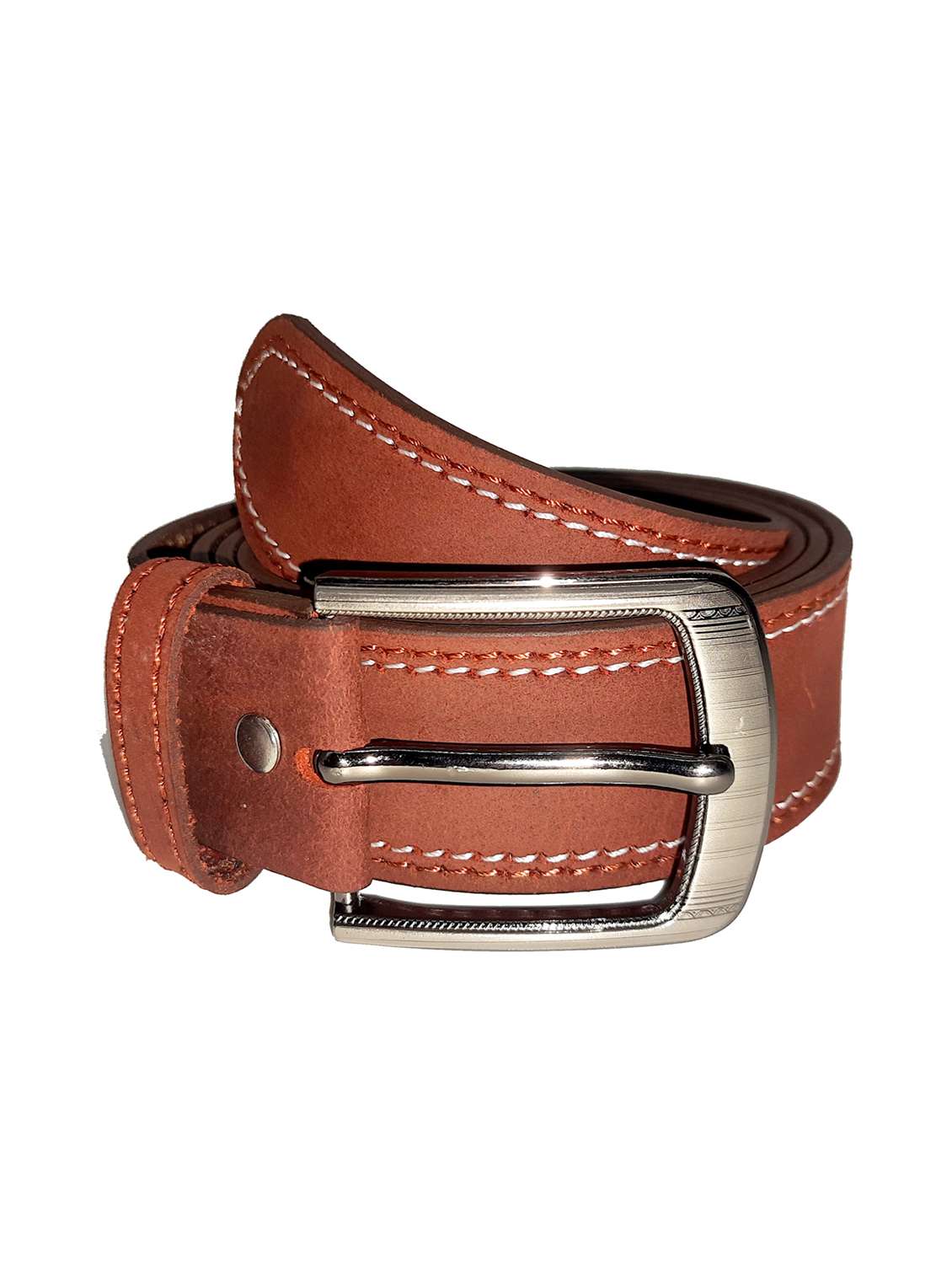 brown leather belt
