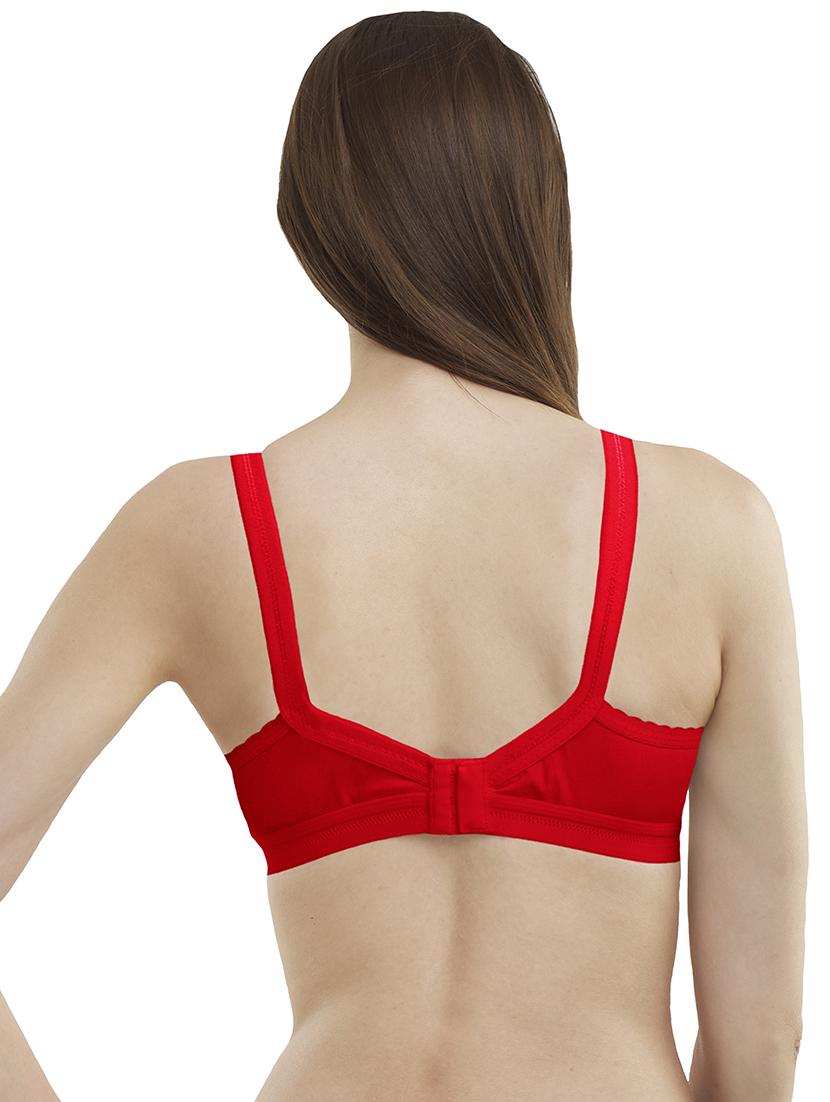 red solid regular bra - 18009688 - Standard Image - 1