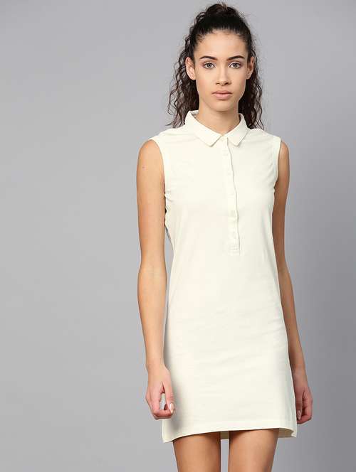 shirt collar solid a-line dress - 18009792 -  Standard Image - 0