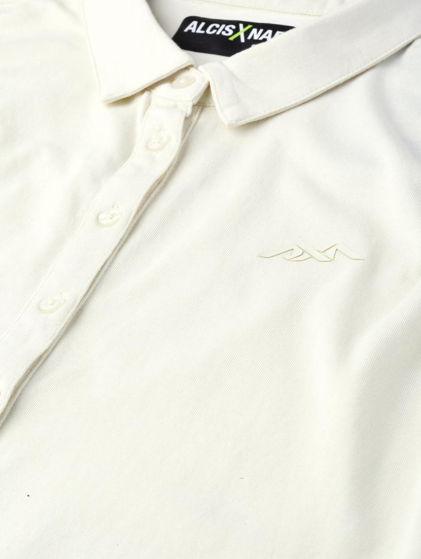 shirt collar solid a-line dress - 18009792 - Standard Image - 4