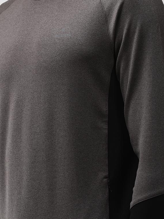 grey color block sweatshirt - 18009879 - Standard Image - 4