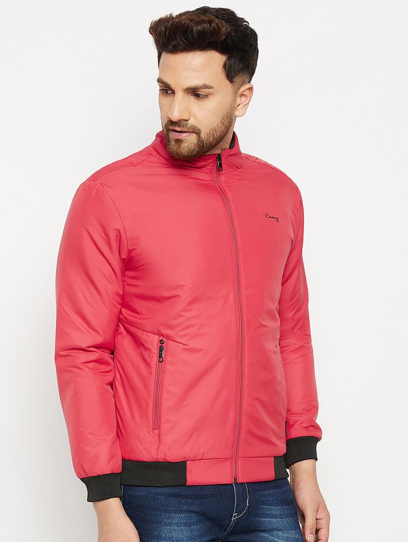 red solid bomber jacket - 18009891 - Standard Image - 1