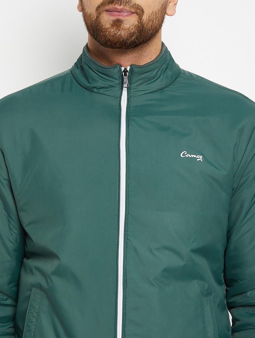 green solid bomber jacket - 18009903 - Standard Image - 4