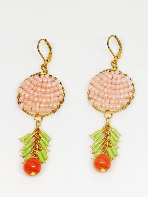 multi colored beads hoop earring - 18010976 - Standard Image - 0