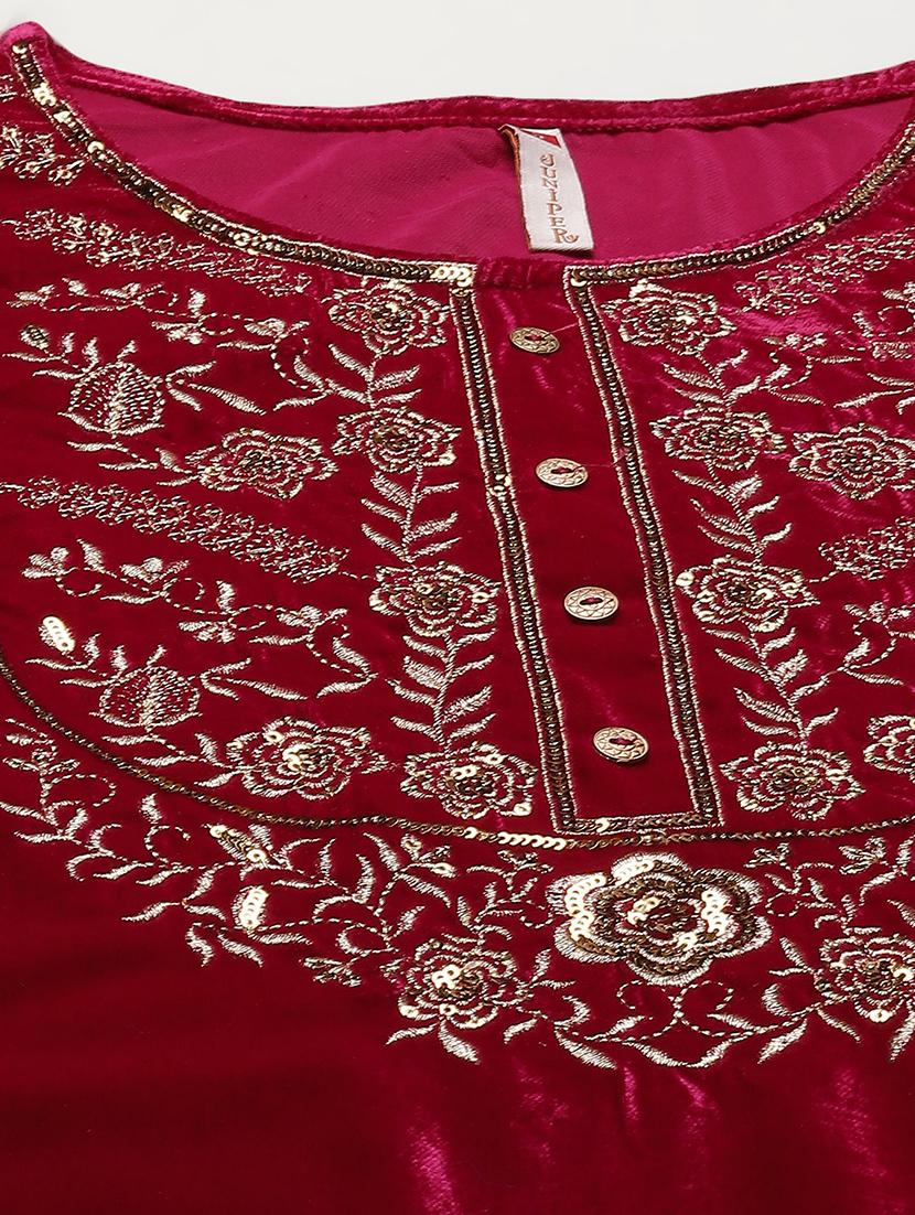 zari embroidered fusion set - 18011468 - Standard Image - 4