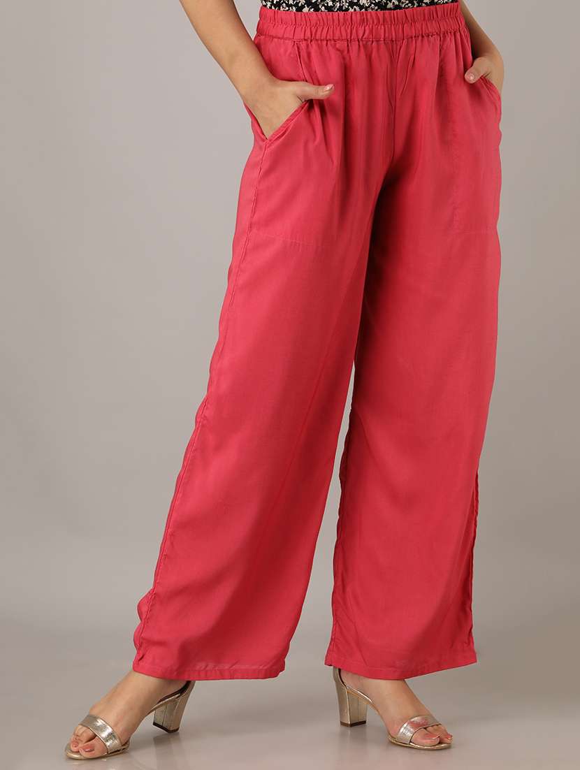 mid rise solid palazzo