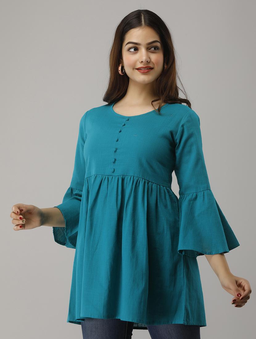 women's flared round neck top - 18011764 - Zoom Image - 0