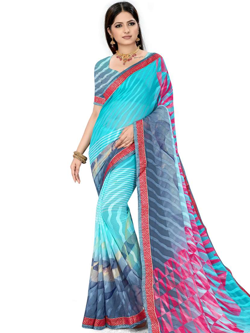 leheriya printed saree  with blouse