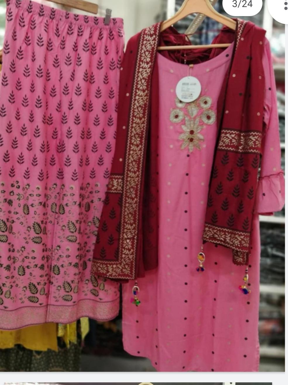 kurti +dupaata +palazzo - 18012491 - Standard Image - 1