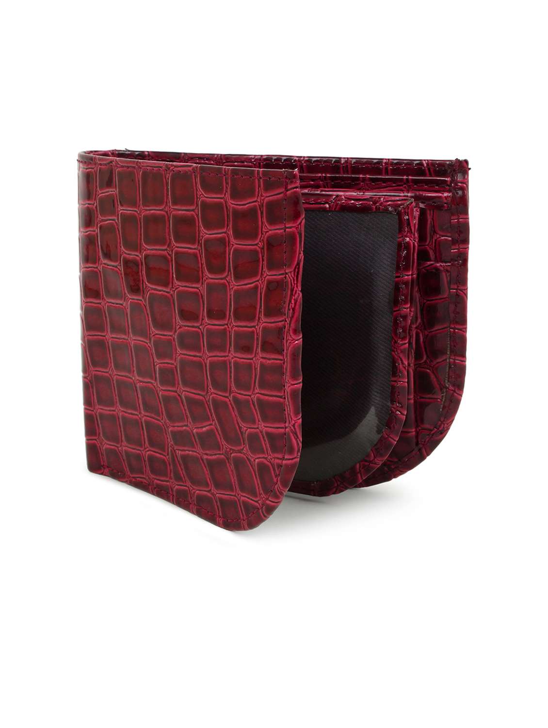 red material  top grade pu, polyester inner lining wallet