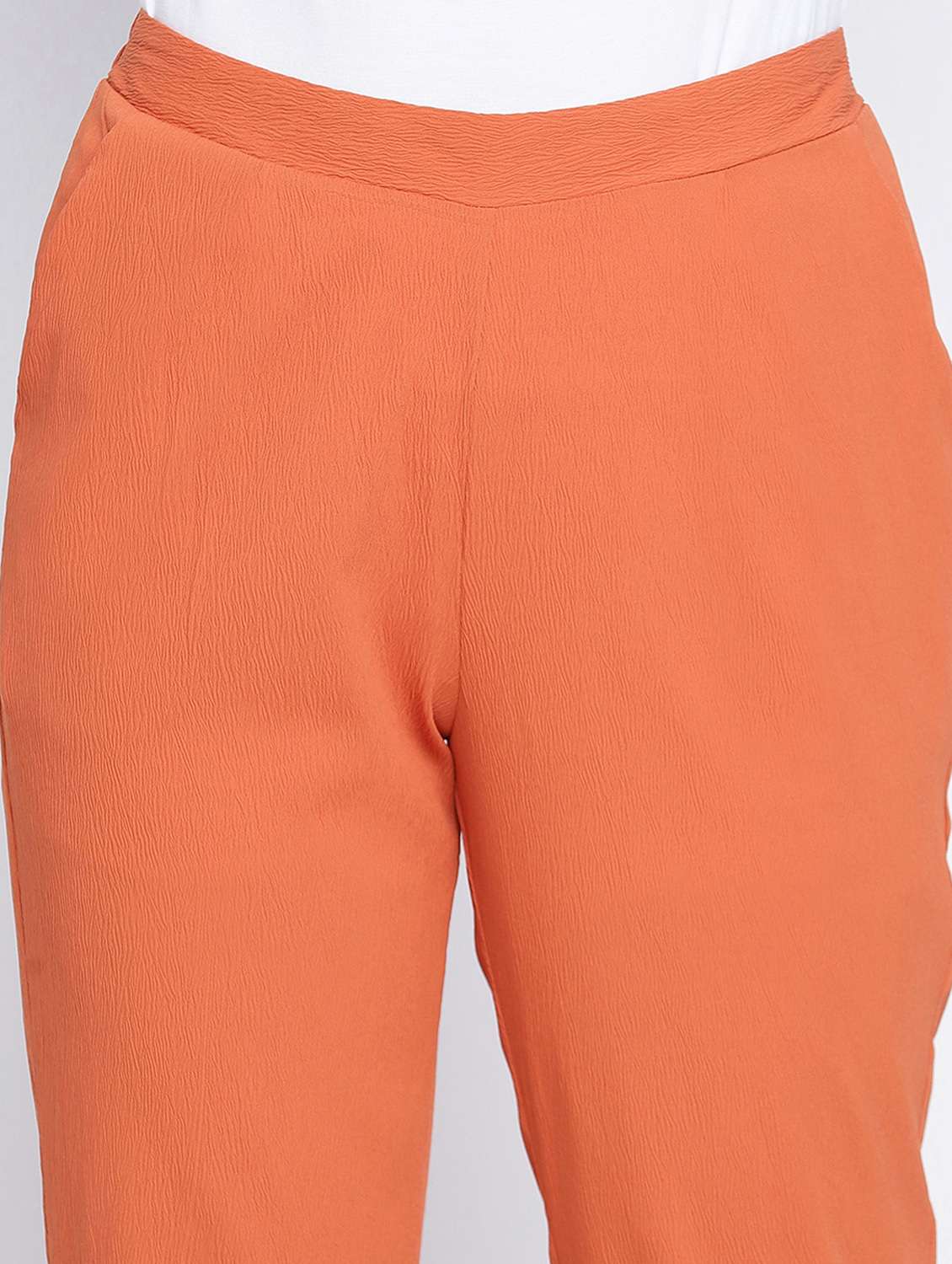 solid orange pleated trouser - 18013220 -  Standard Image - 4