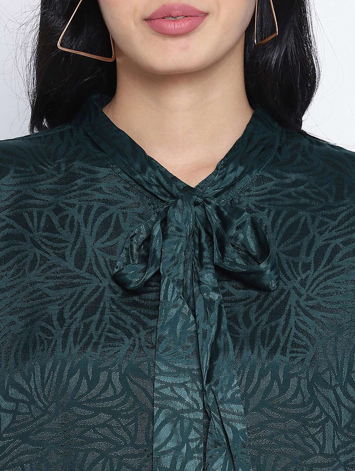 tie up neck printed top  - 18013325 -  Standard Image - 4
