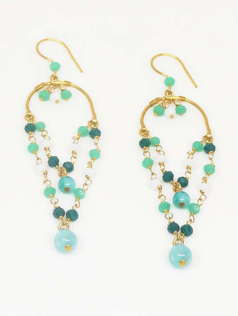 Multi Colored Crystal Drop Earring
