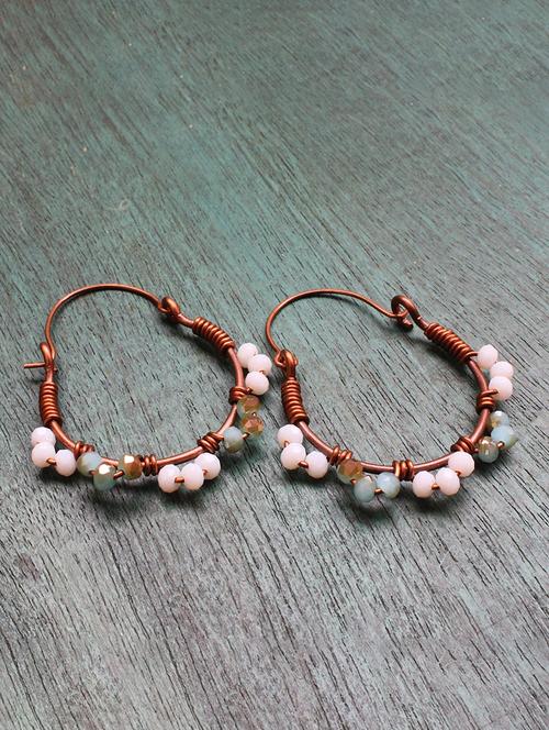 white copper balli earring - 18013795 -  Standard Image - 0