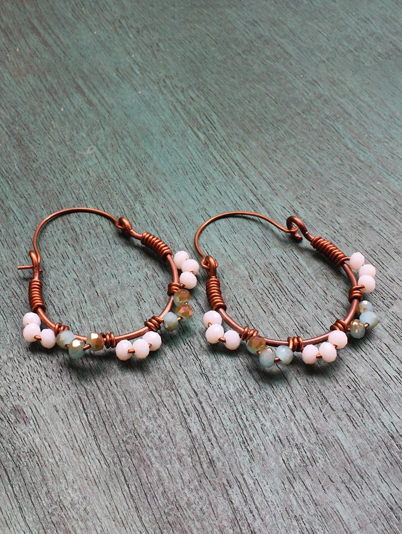 white copper balli earring - 18013795 -  Zoom Image - 0