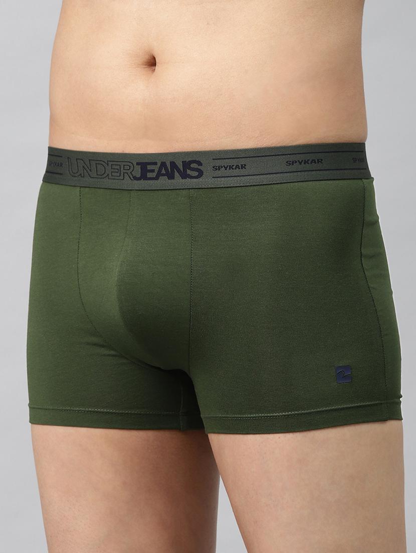 olive green solid trunks - 18014053 - Standard Image - 1
