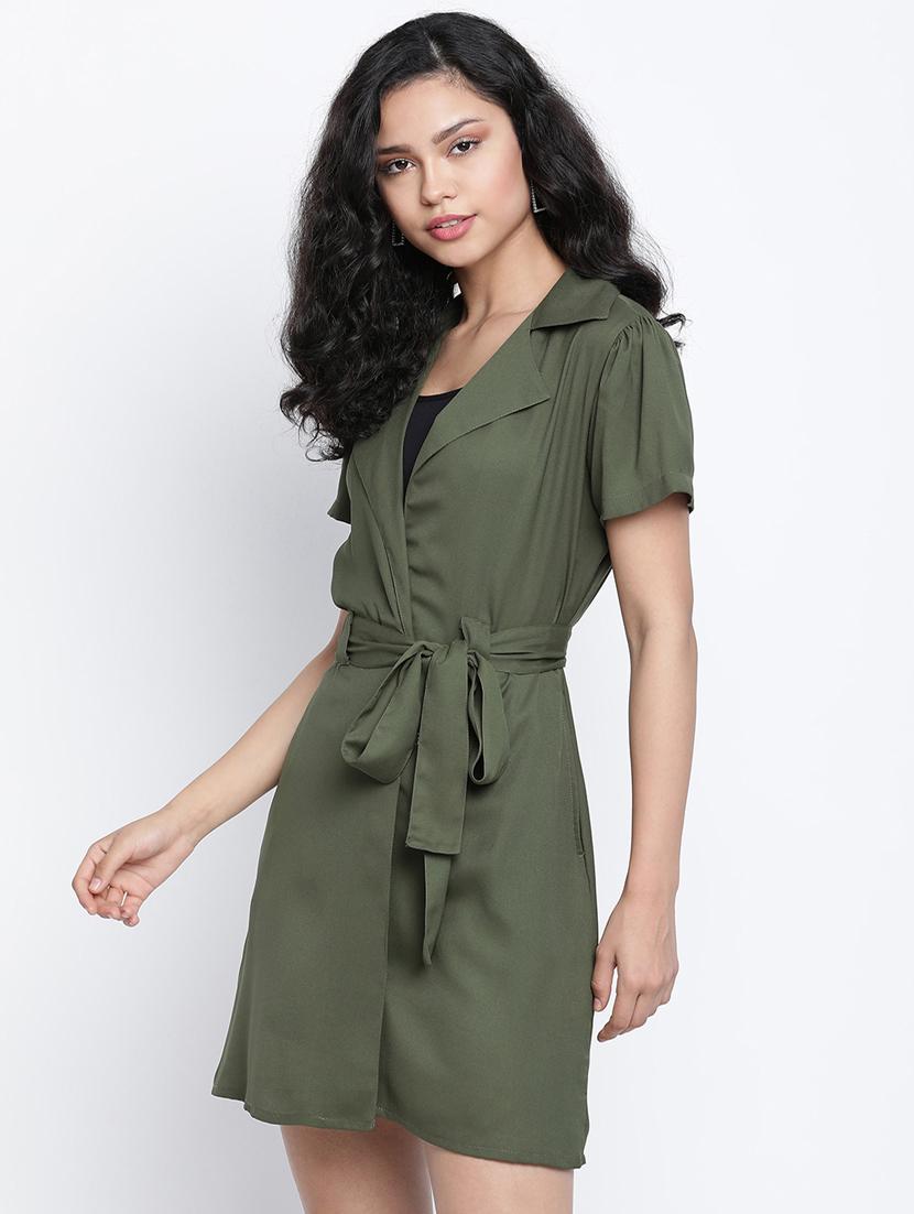 women's coat dress solid dress - 18014401 -  Standard Image - 1