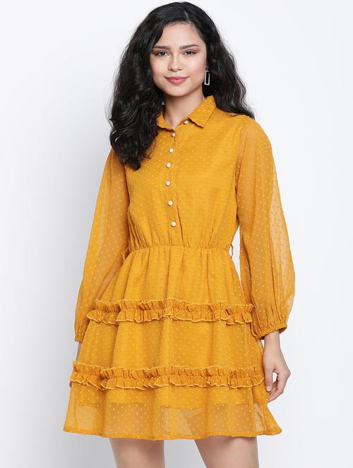 women's tiered dress swiss dots dress - 18014405 - Standard Image - 0
