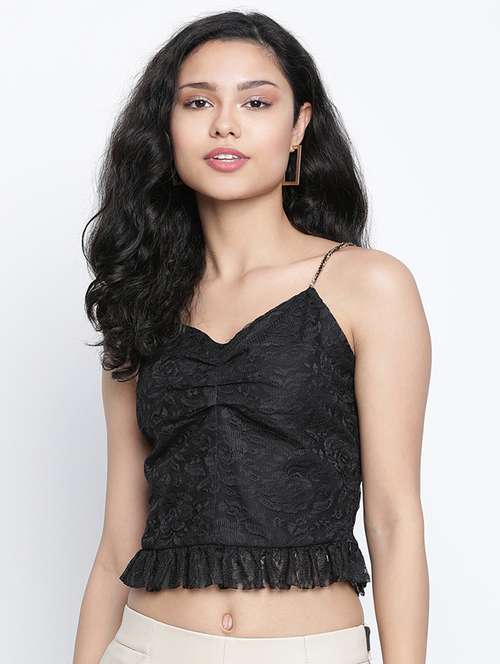 women's crop shoulder strap top - 18014730 -  Standard Image - 0