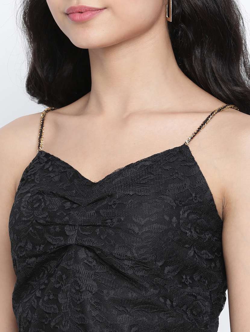 women's crop shoulder strap top - 18014730 - Standard Image - 4