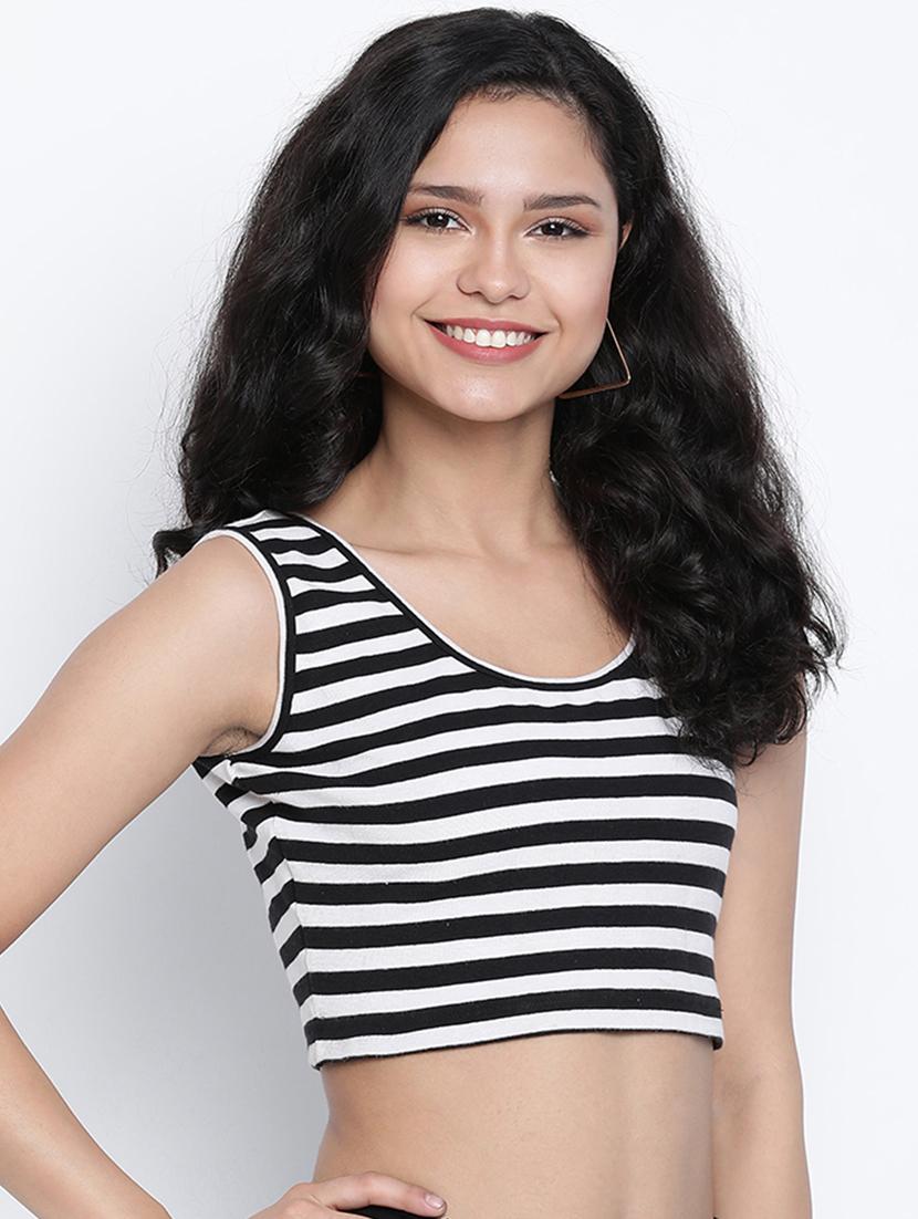 women's crop scoop neck top - 18014741 -  Standard Image - 1