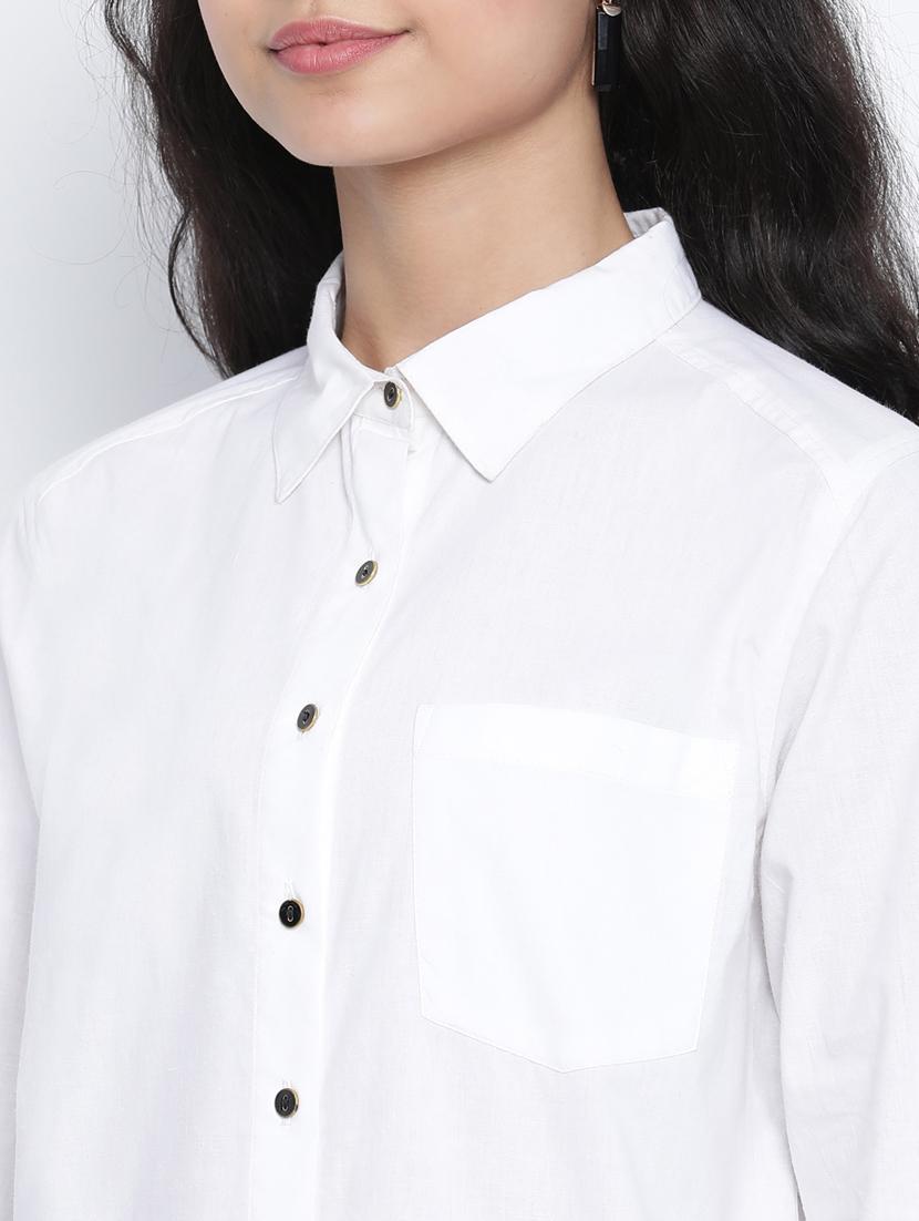women's straight collared top - 18014748 - Standard Image - 4