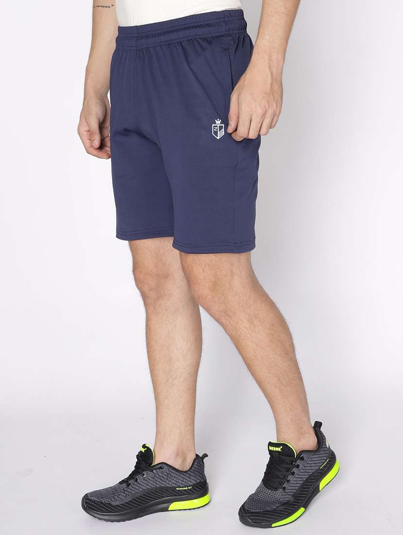 navy blue solid short - 18015667 - Standard Image - 1
